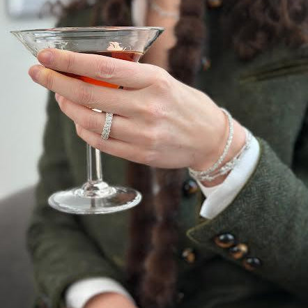 Confetti Ring, Medium, White Gold