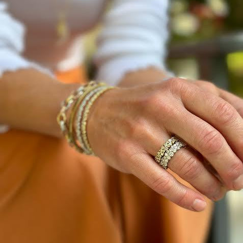 Yellow Gold and Diamond Confetti Band