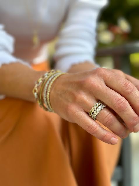 Yellow Gold and Diamond Confetti Band
