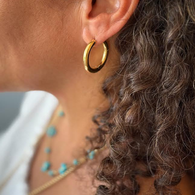 Yellow Gold Hoop Earrings