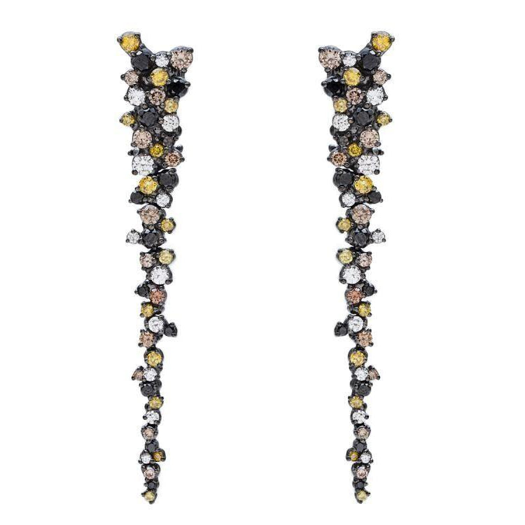 Multi Color Confetti Drop Earrings