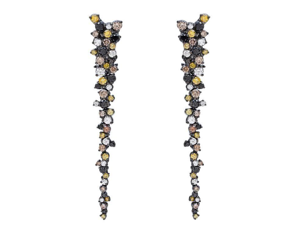 Multi Color Confetti Drop Earrings