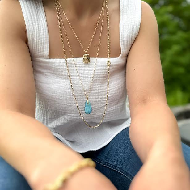 34" Plain Meditation Bell Chain