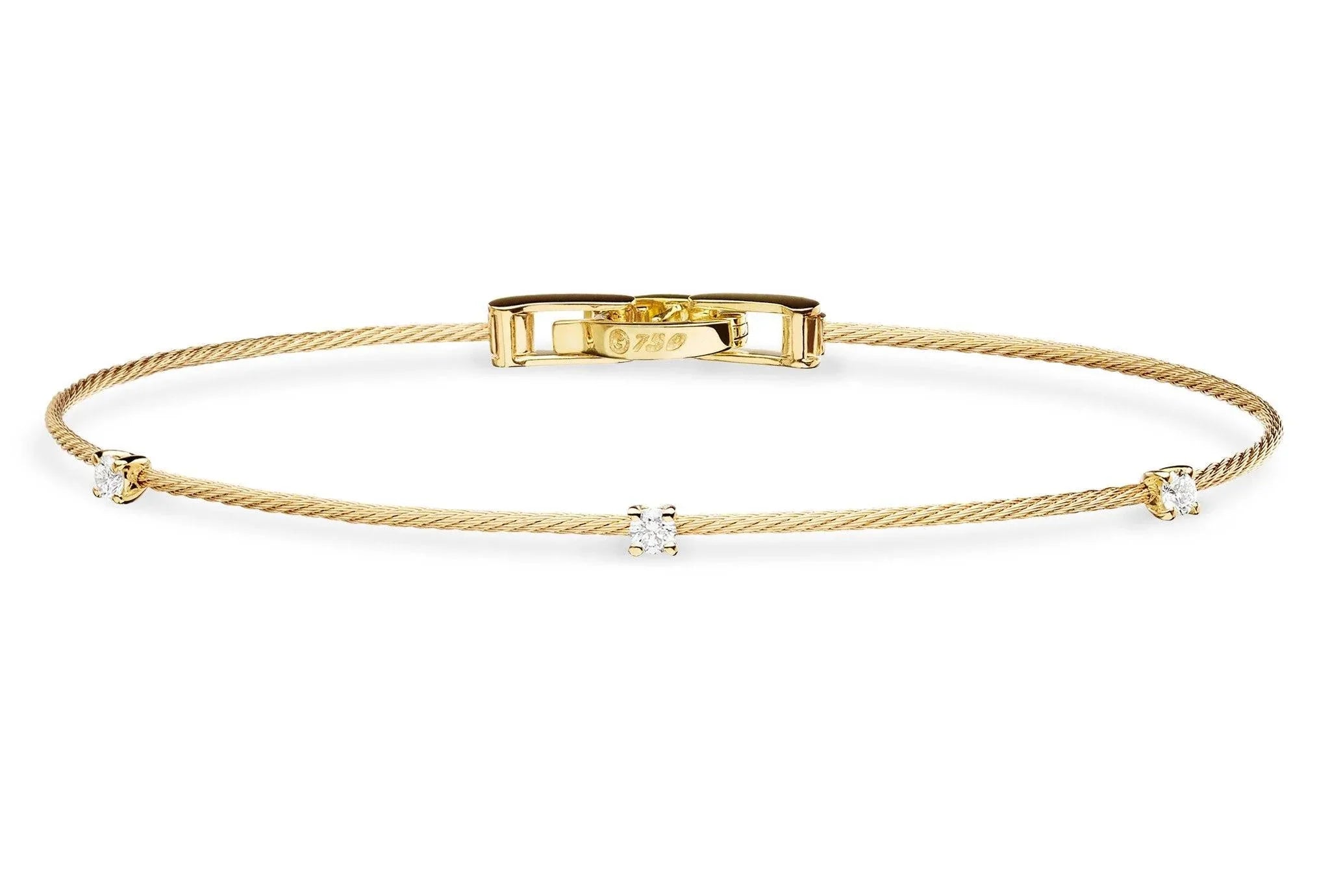 Paul Morelli Single Unity Bracelet With 3 Diamonds Medium