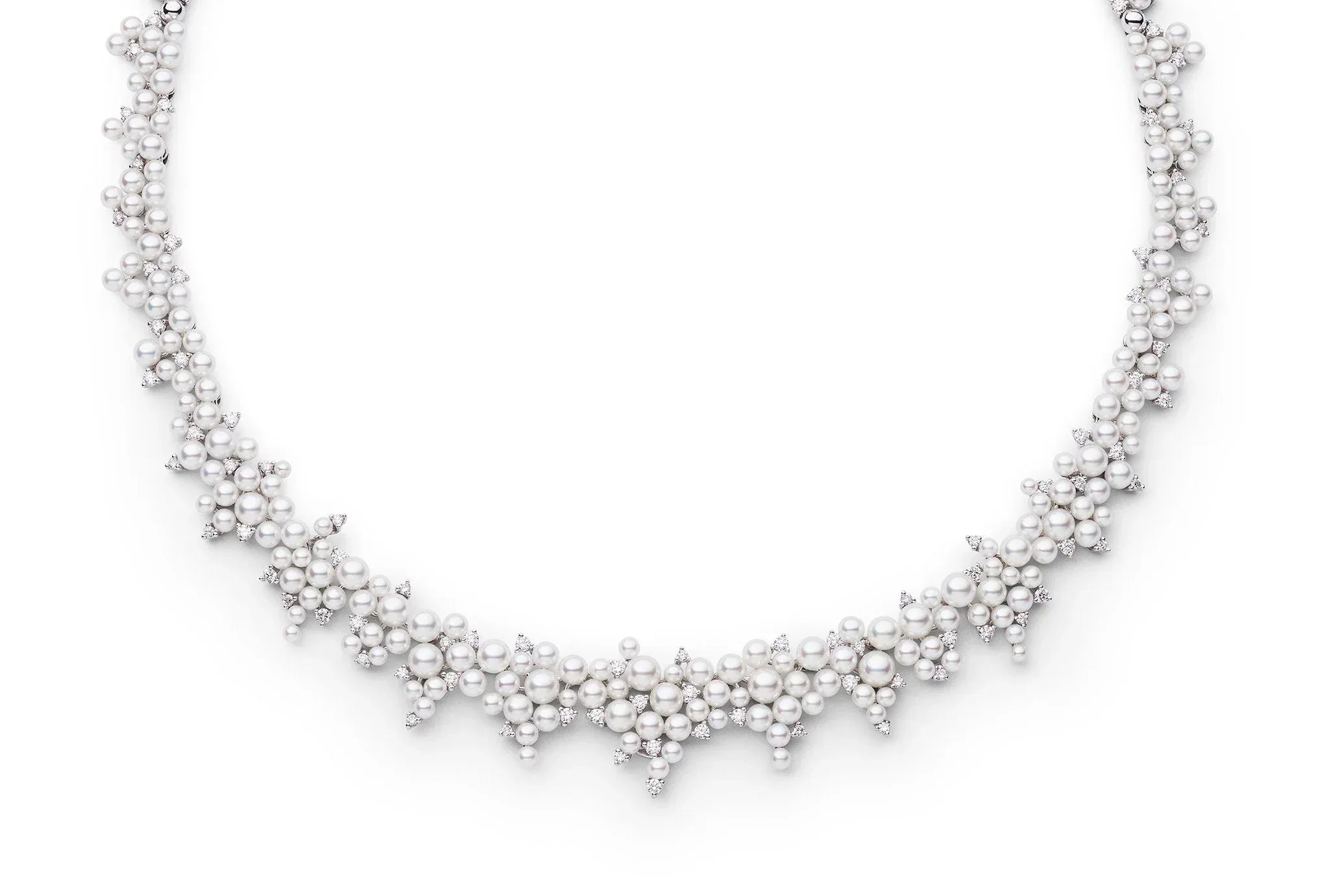 Paul Morelli Cascading Lagrange Pearl & Diamond Necklace