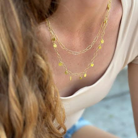 18 karat Yellow Gold Oval Link Chain Necklace