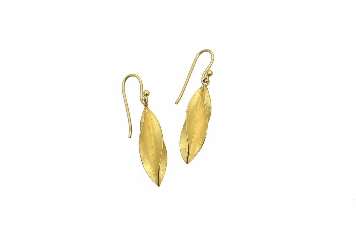 Petra Gold Twist Medium Earrings