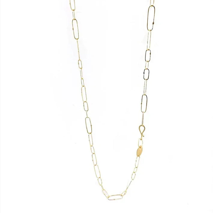 Yellow Gold Elongated Link Chain