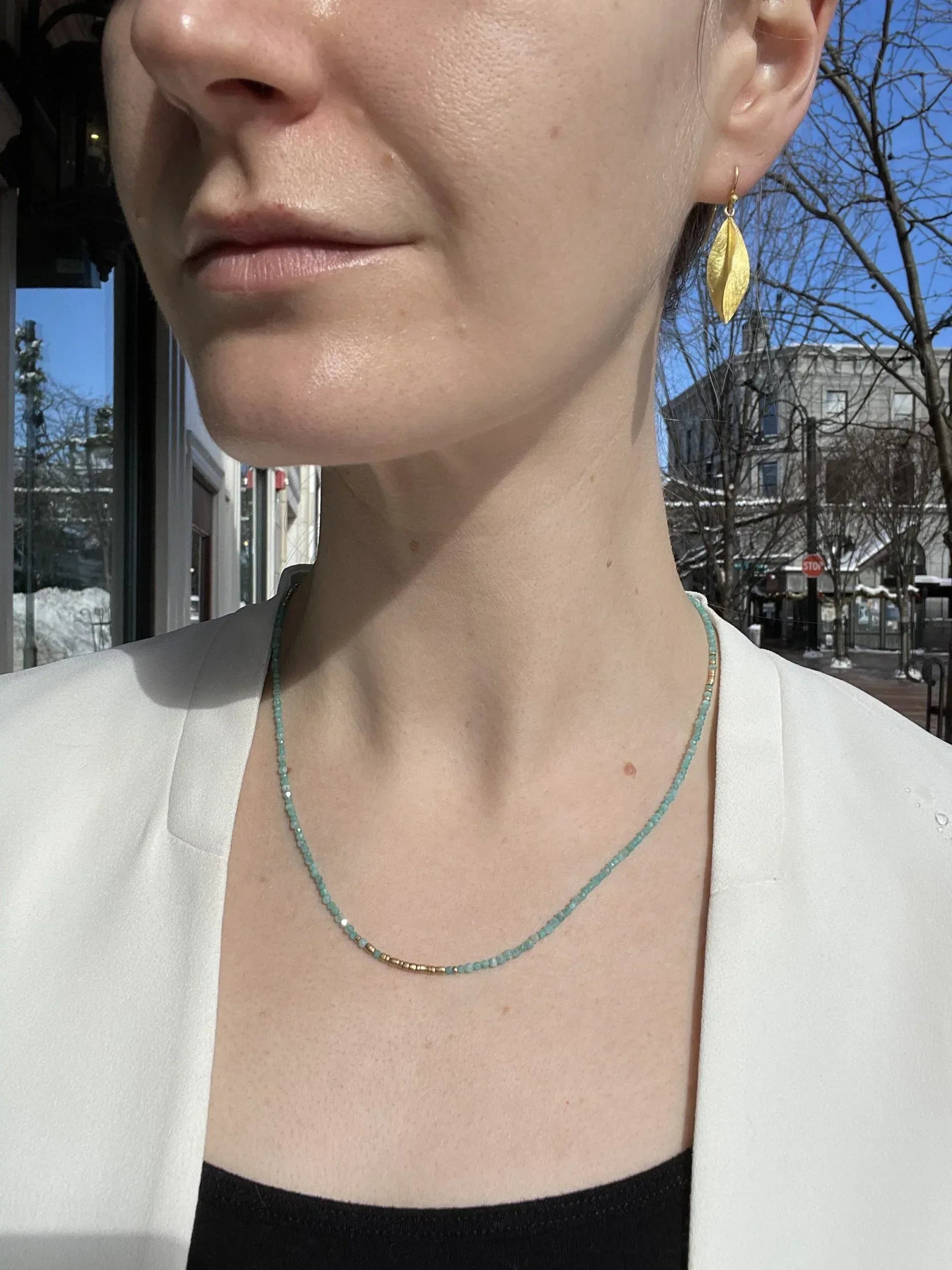 Petra Gold Twist Medium Earrings