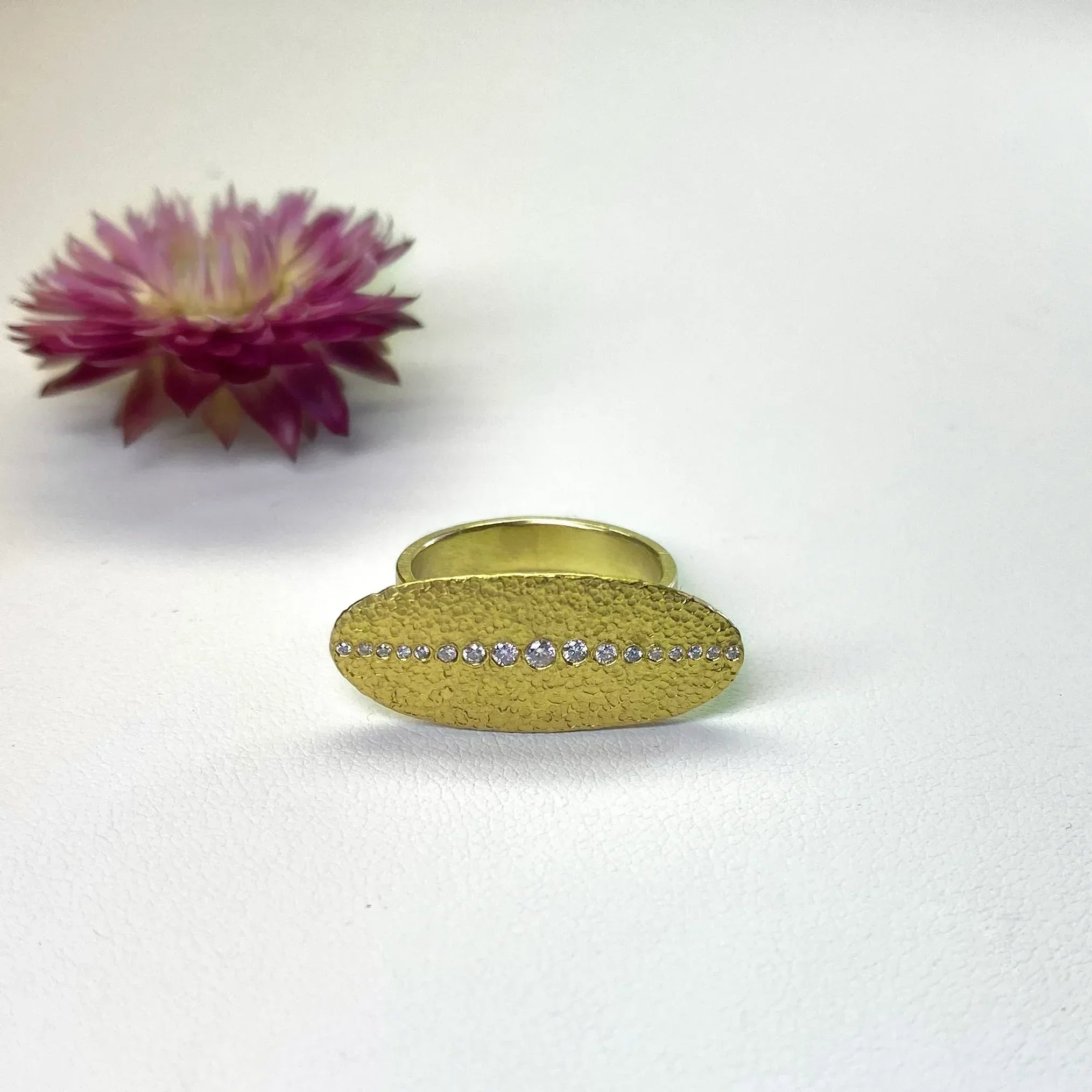 Yellow Gold and Diamond Statement Ring