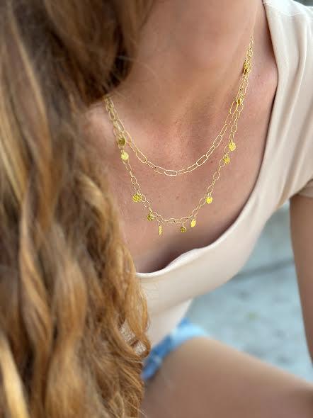 Yellow Gold Fringe Necklace