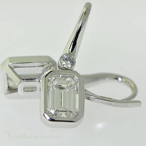 3.0 ct. Emerald Cut Diamond Earrings