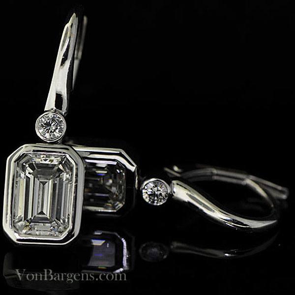 3.0 ct. Emerald Cut Diamond Earrings