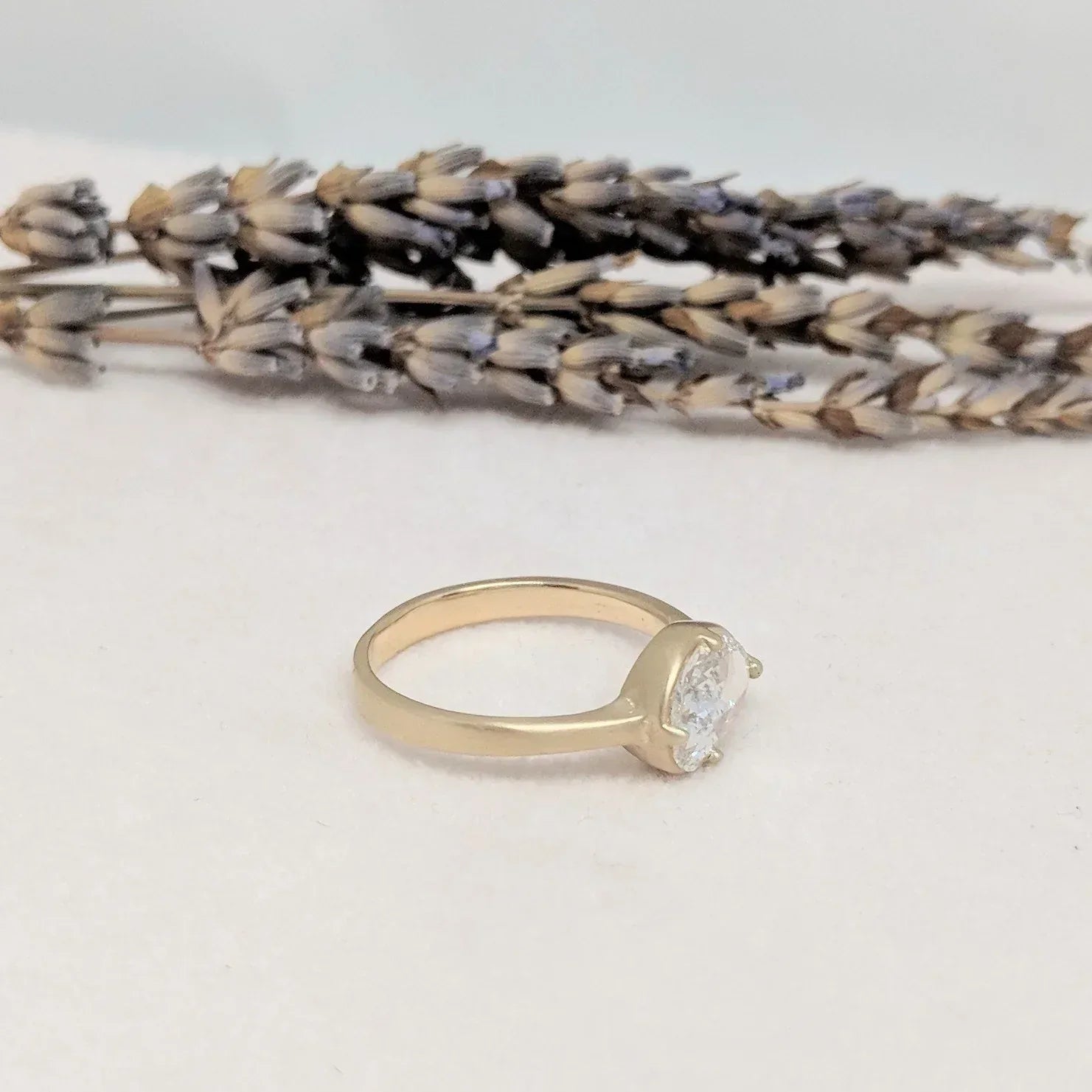 Pear Shaped Rose Cut Solitaire