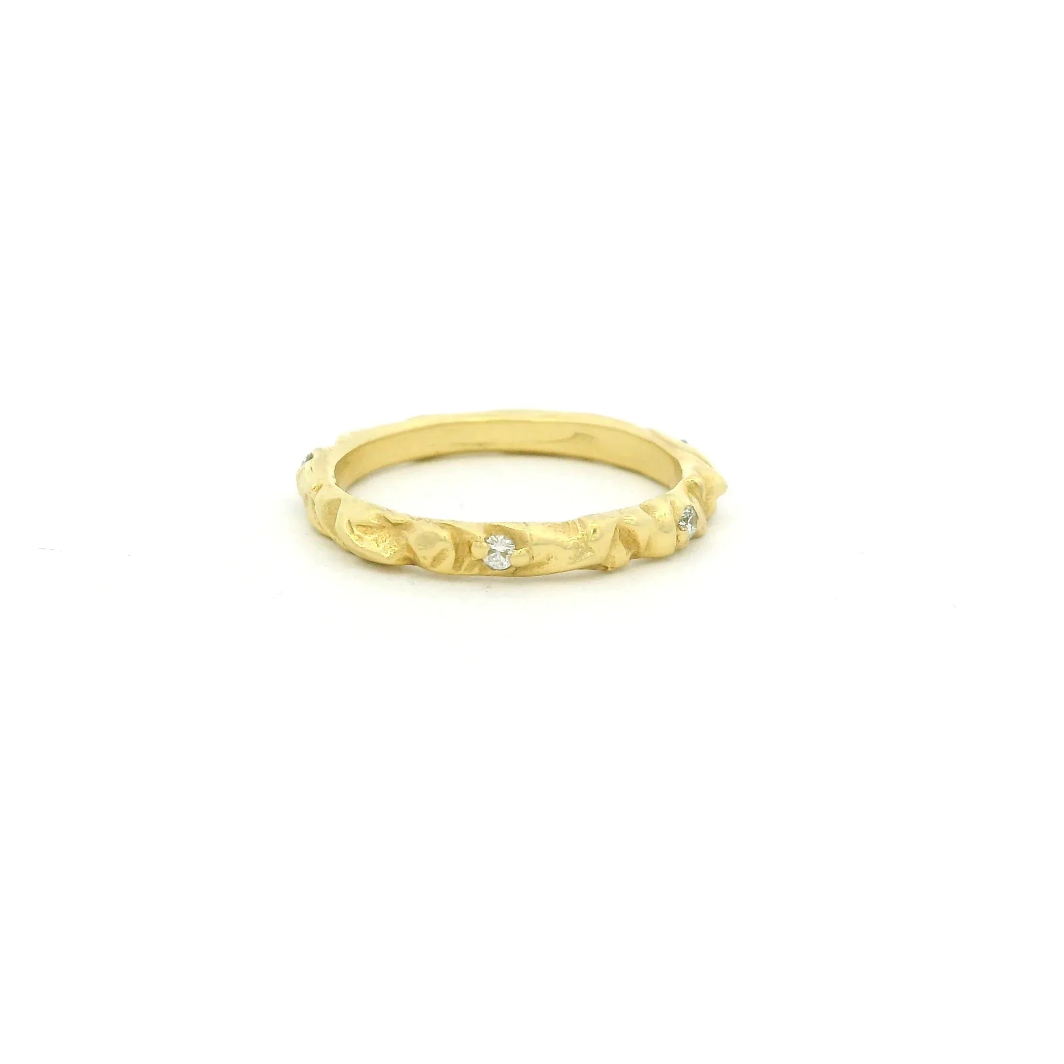 Yellow Gold Arches Stacking Ring