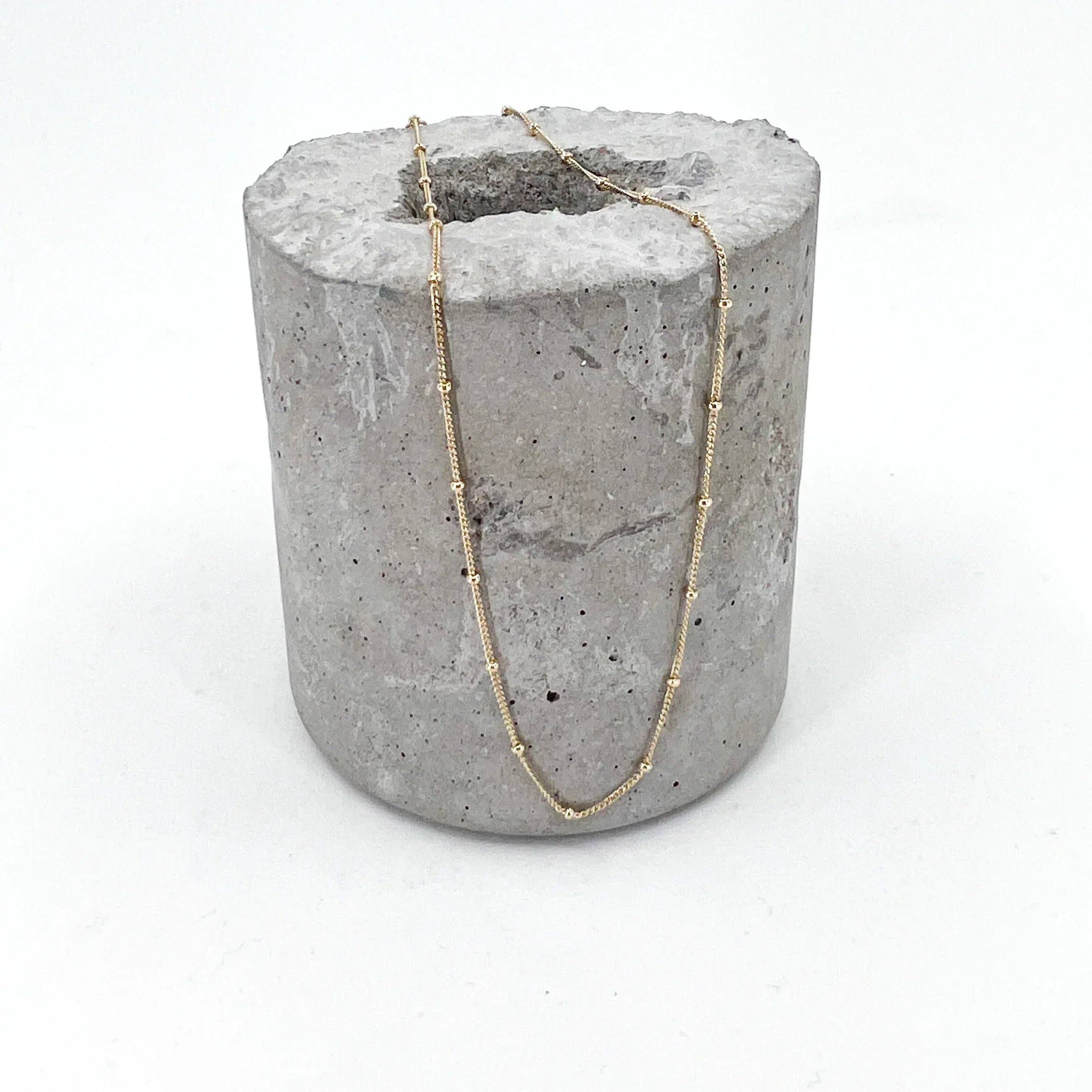 Yellow Gold Beaded Chain