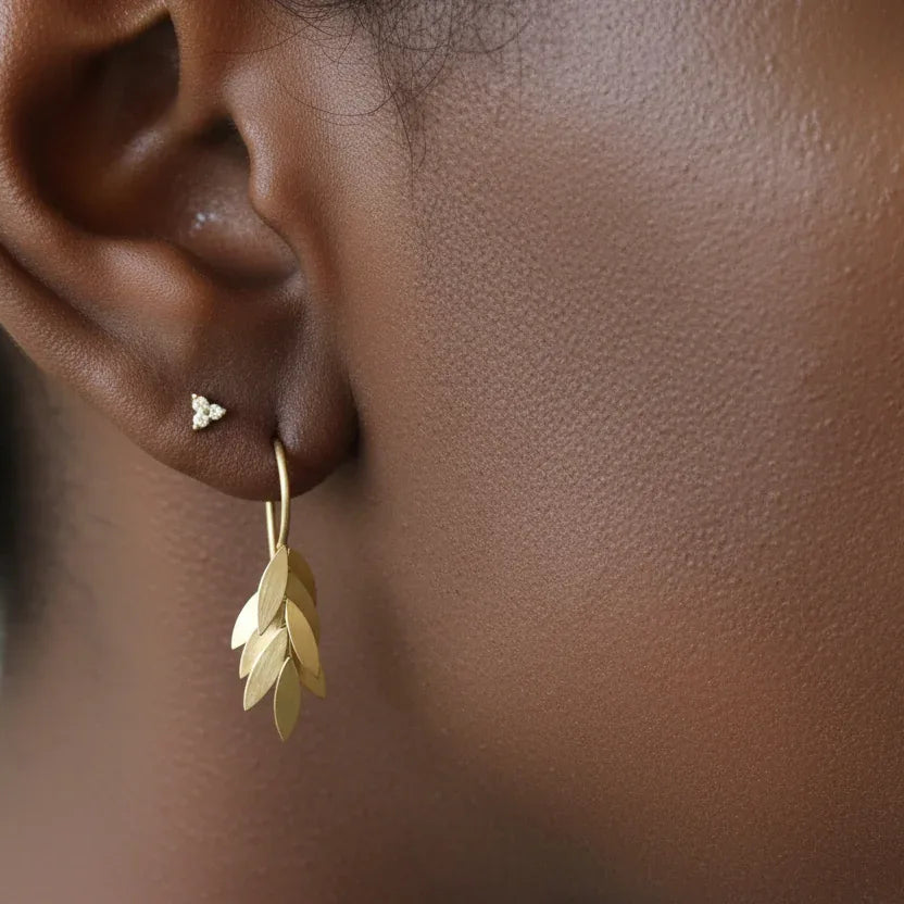 Small "Golden Leaf" Earrings