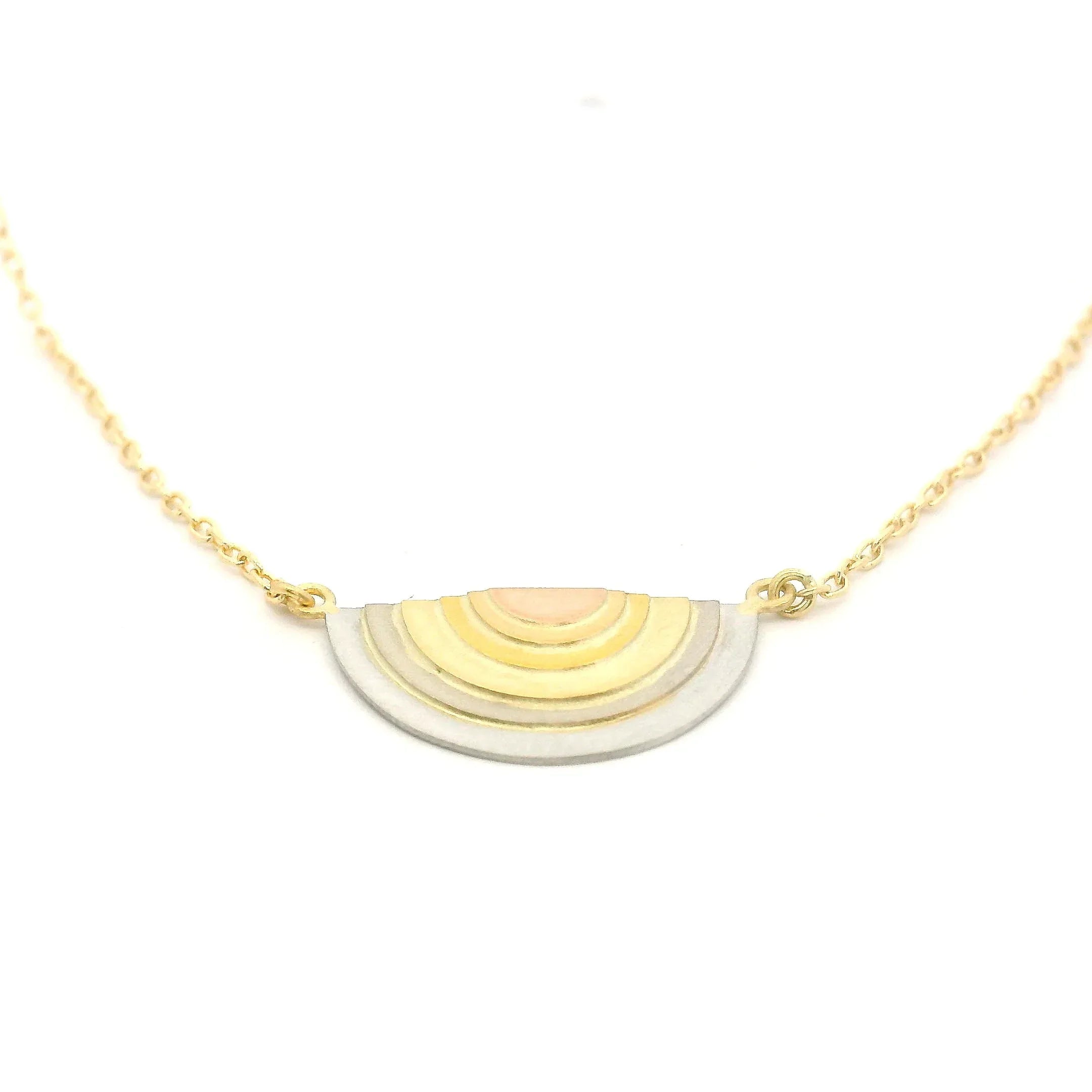 Rainbow Gold Sun Halo Pendant