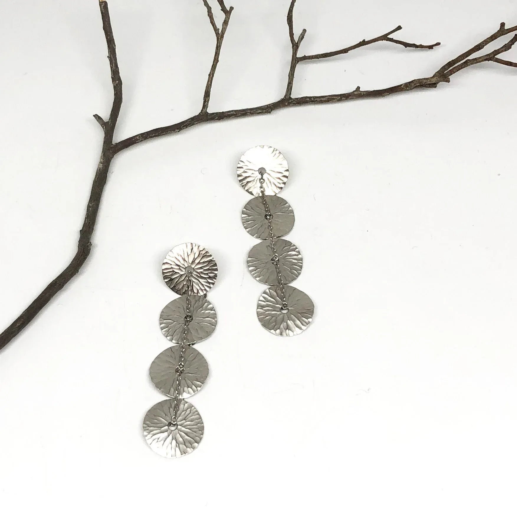 Sterling Silver Four Drop Earrings