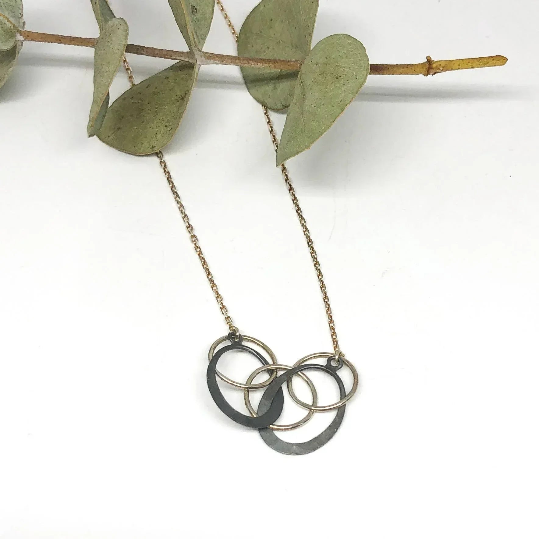 EcoSilver "Galaxy Oval Eclipse" Necklace