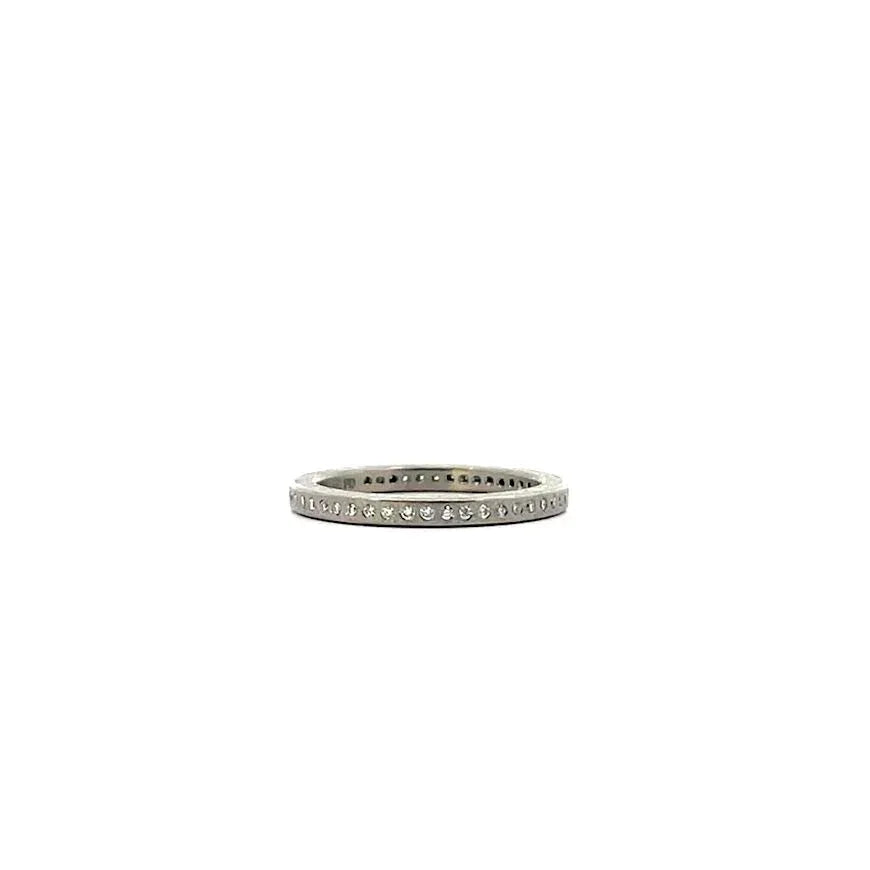 Palladium Brilliant Cut Diamond Flush Set Eternity Band