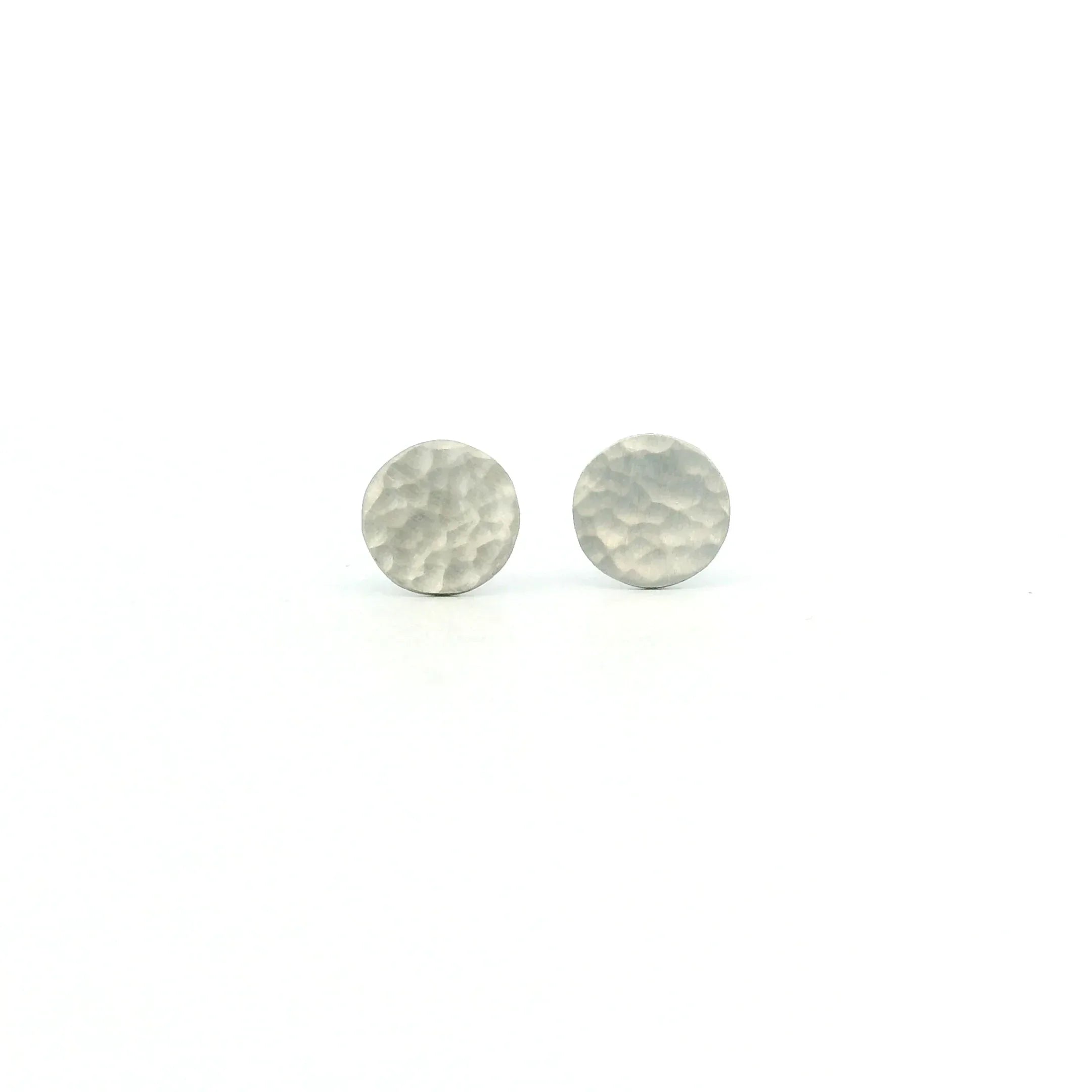 Platinum Large Disk Earrings