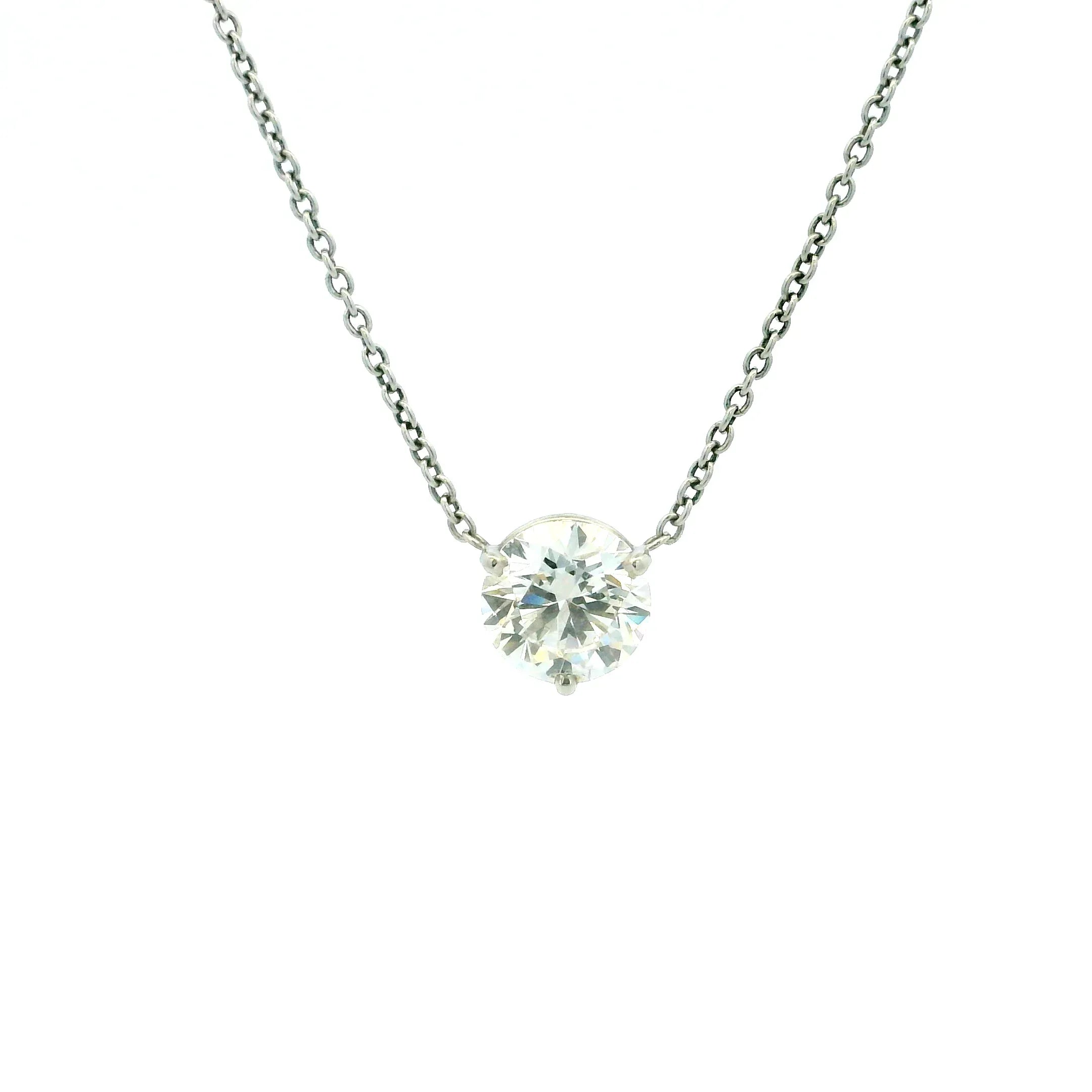 2.03ct Platinum Solitaire Pendant