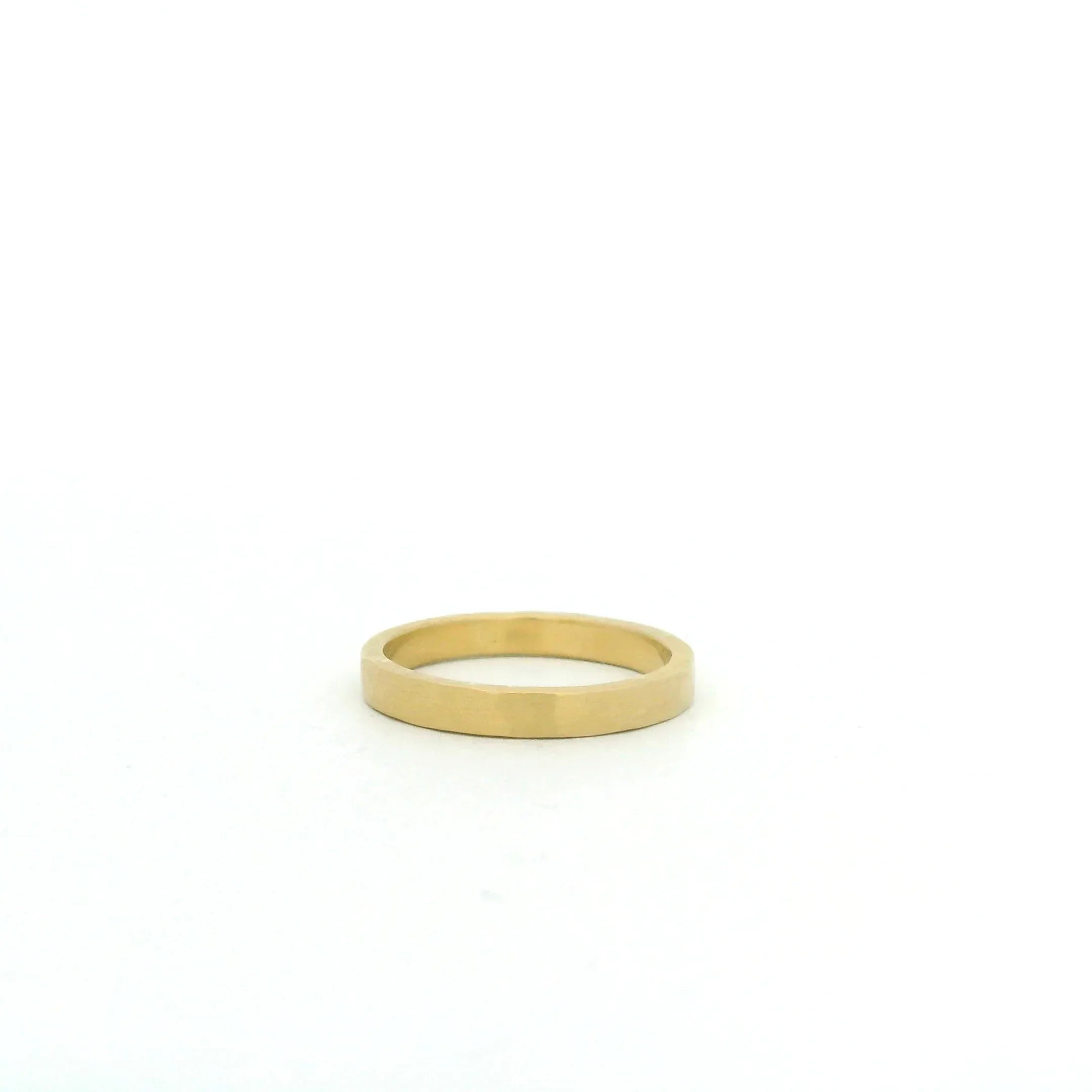 Yellow Gold Thin Hammered Band