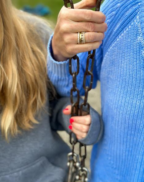 Yellow Gold Thin Hammered Band