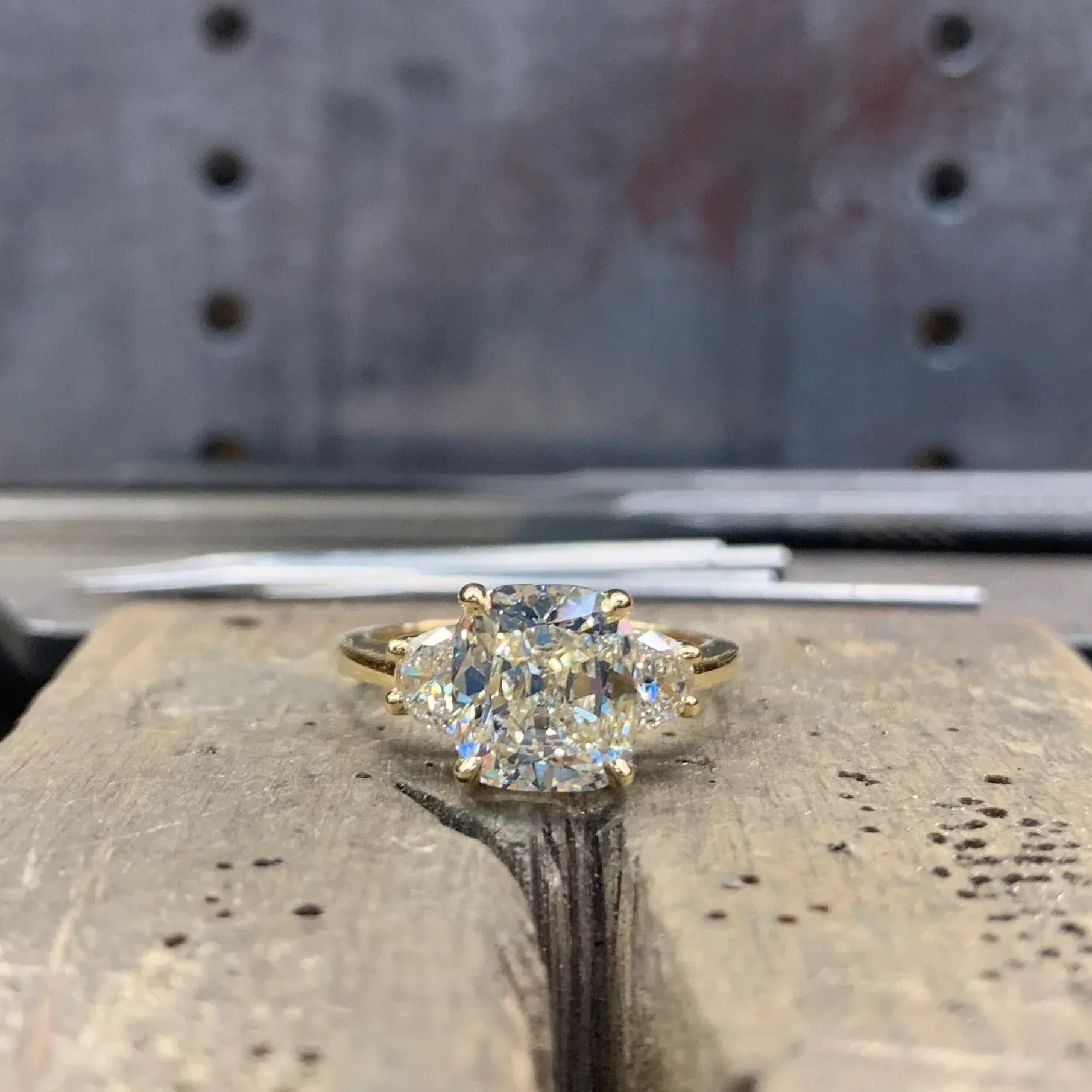 Custom 3.11ct 3 Stone ring
