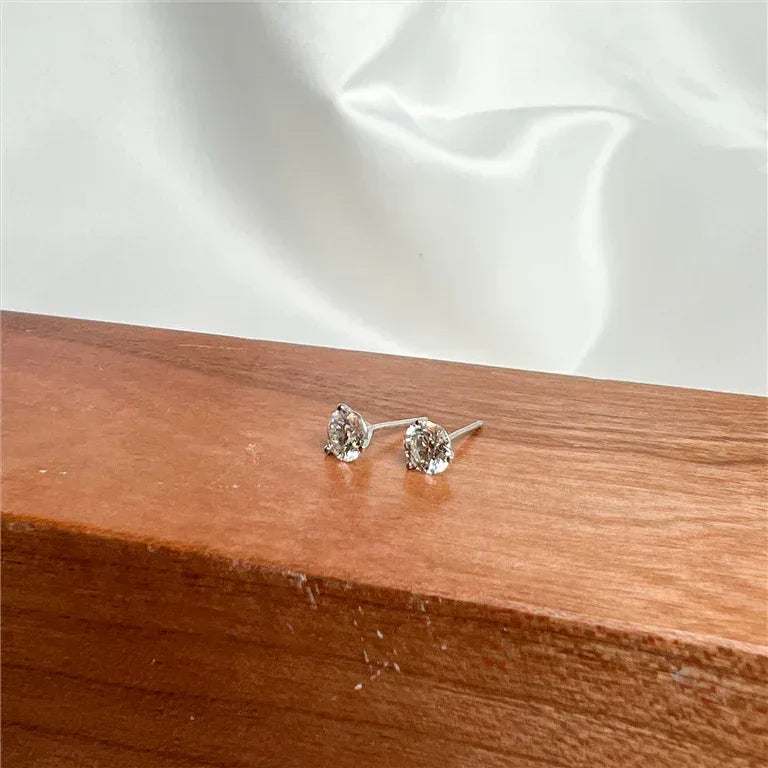 Platinum and 3.03 CT Diamond Studs