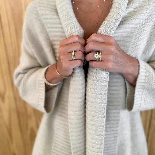 Yellow Gold Thin Hammered Band