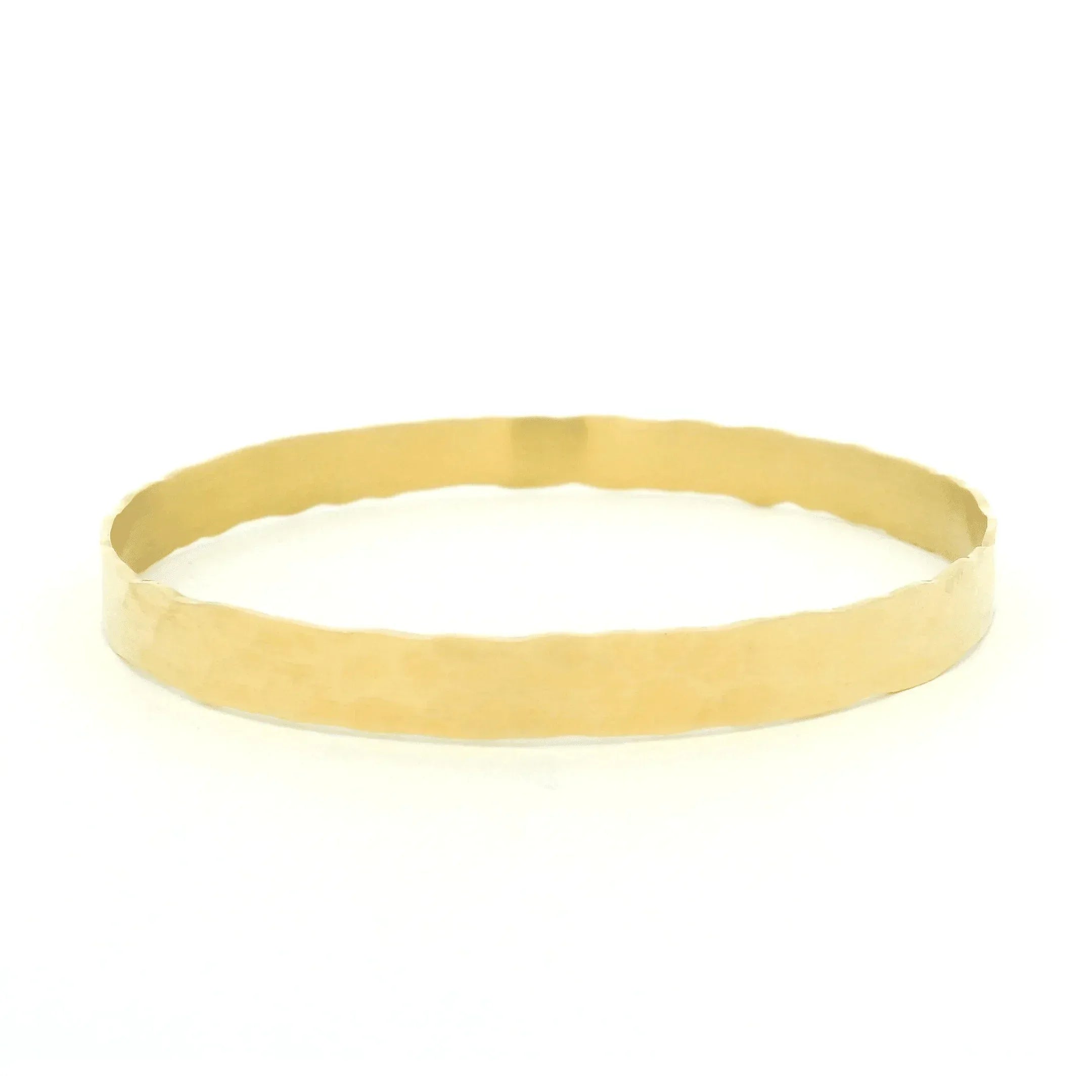 Yellow Gold Hammered Bangle
