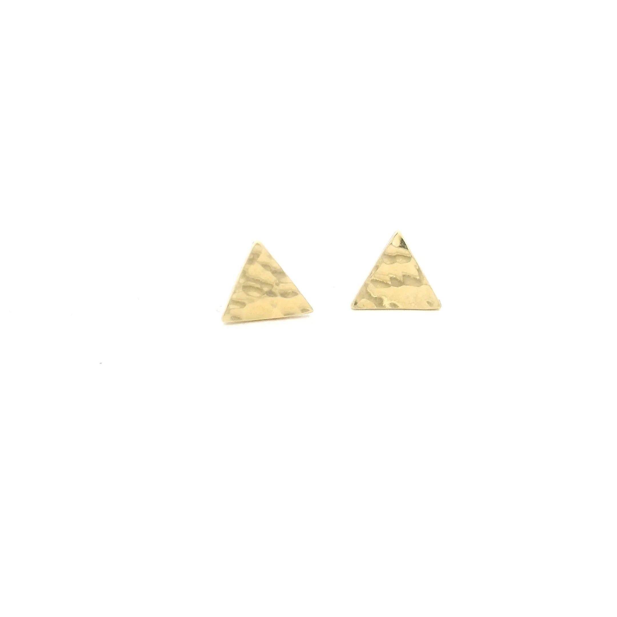 18 karat Yellow Gold Triangle Studs