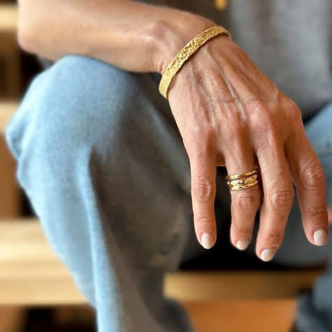 Yellow Gold and Diamond Band