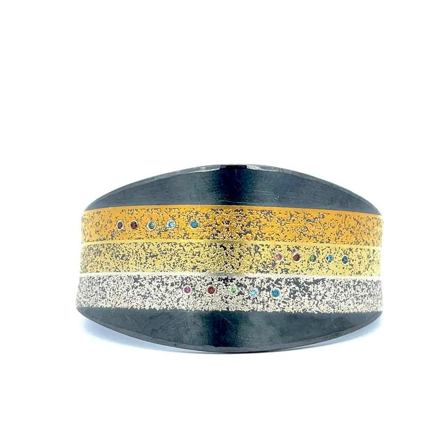 Colorful Diamond Tapered Cuff