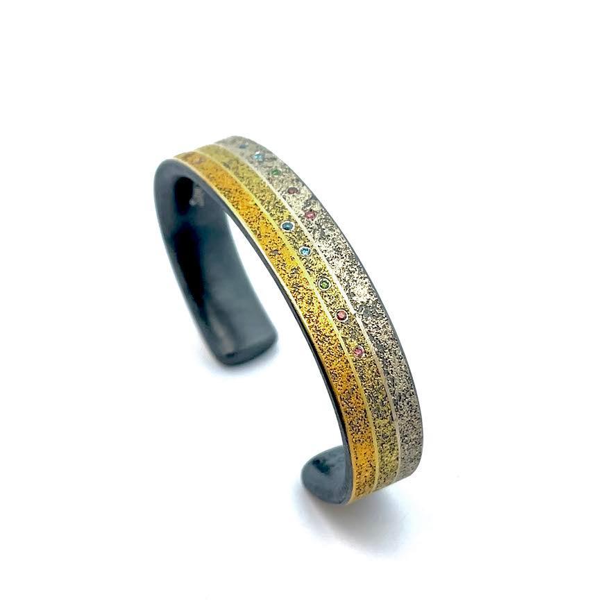 11mm Colorful Diamond Cuff