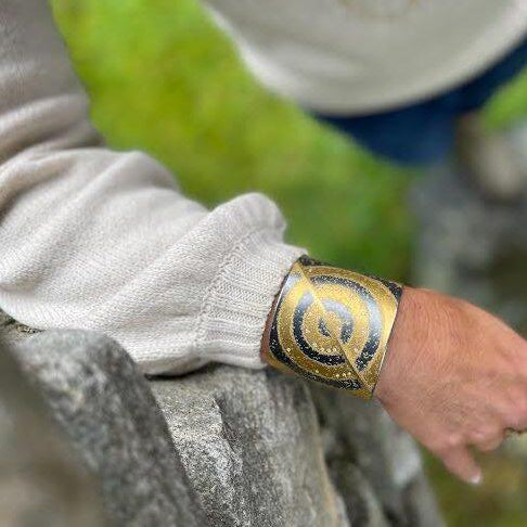 Bullseye Gold, Silver and Diamond Cuff