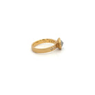 18 Karat Yellow Gold .86ct Salt and Pepper Diamond Ring