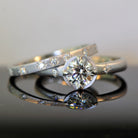Thin Platinum and Diamond Band