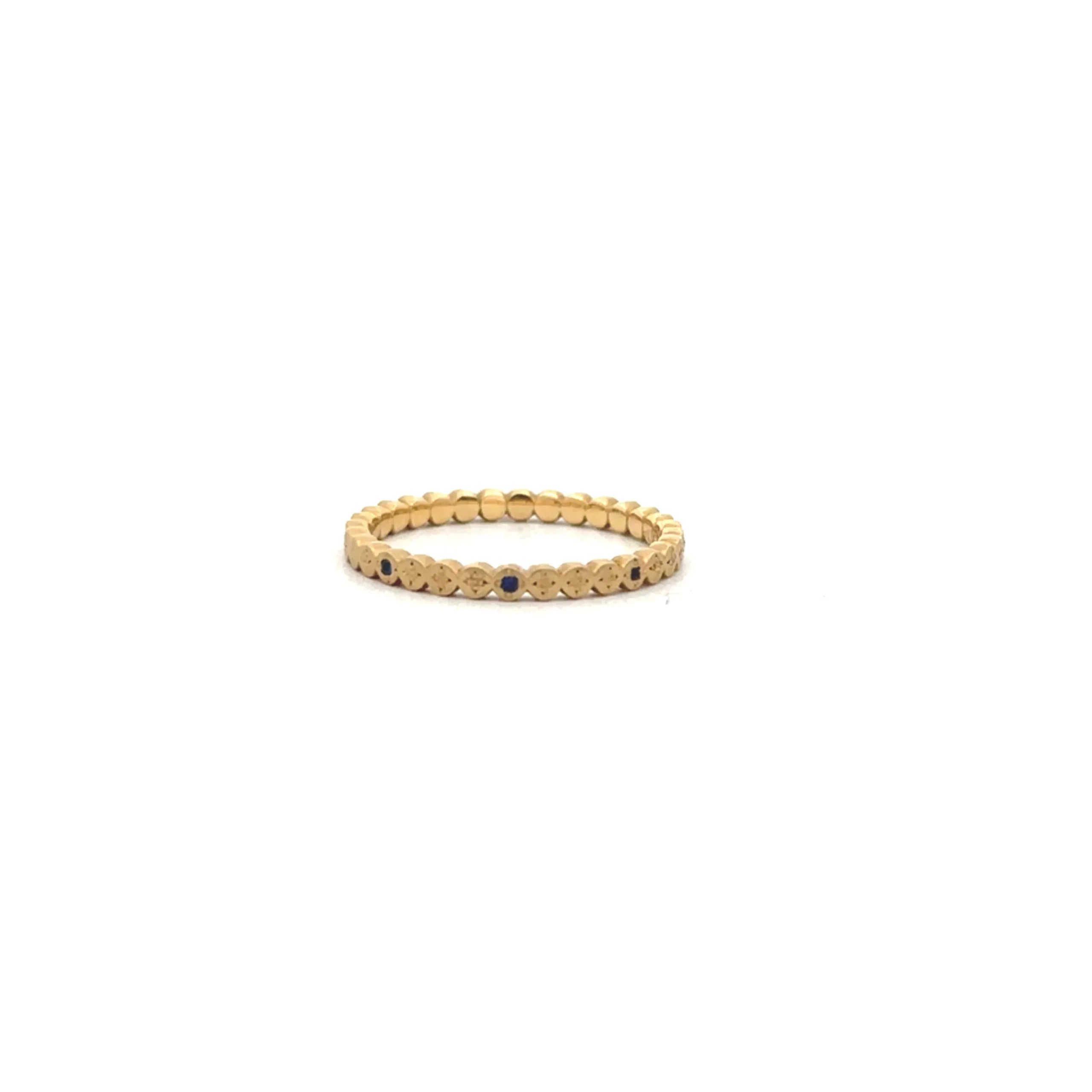 Yellow Gold and Sapphire Band
