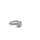 Platinum and Diamond Engagement Ring,1.35 CT