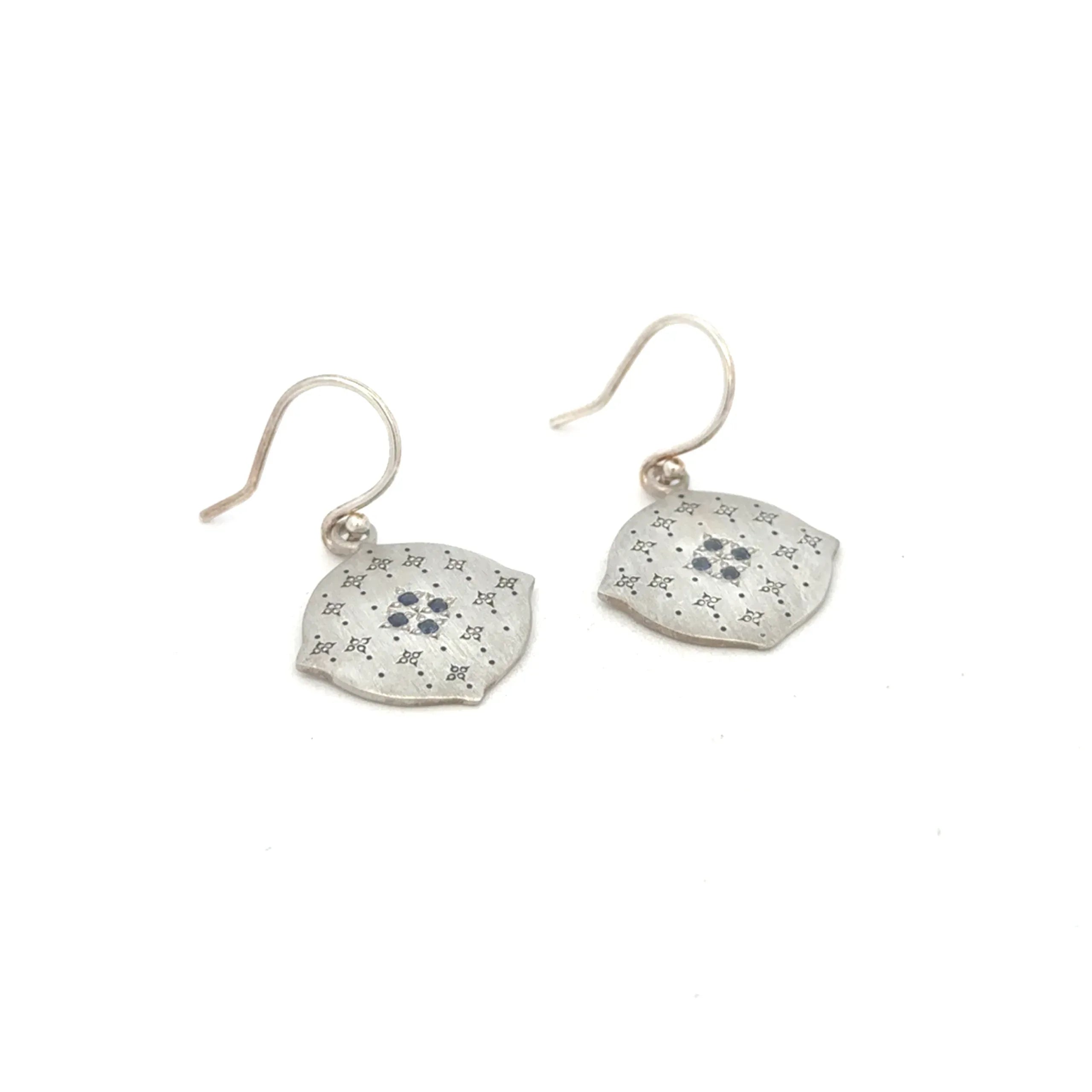 Sterling Silver and Sapphire Sky Earrings