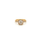 Yellow Gold 1.34 CT Cushion Cut Diamond Ring