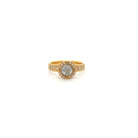 18 Karat Yellow Gold .86ct Salt and Pepper Diamond Ring