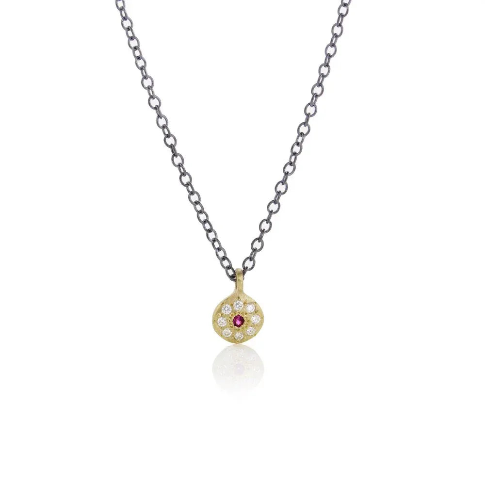 New Floret Charm on Antique chain