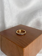 Yellow Gold Carved Wavy Band