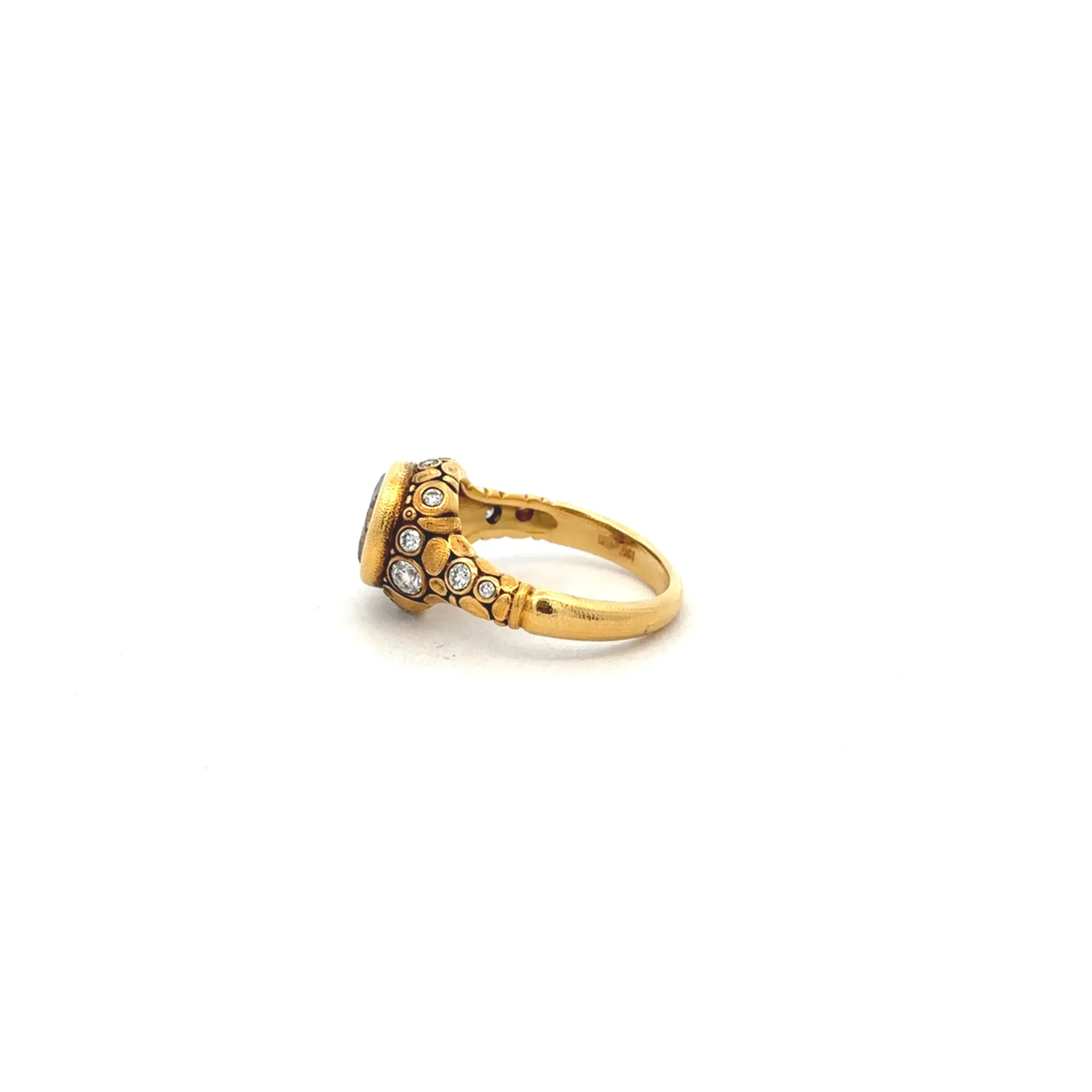 Cognac Diamond 'Circle' Ring