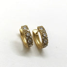 Oval Diamond Huggie Earrings