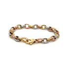 Yellow gold, Rose gold and Platinum Diamond Link Bracelet